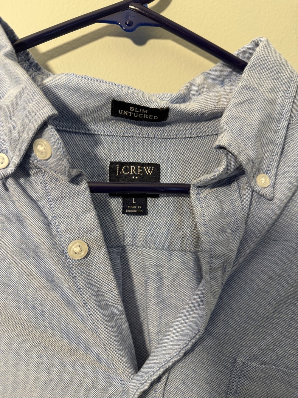 J. Crew Light Blue Oxford Button-Down Shirt - Picture 2 of 3